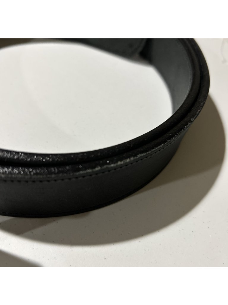 Hanks Belts Canyon English Bridle Leather Black 100 Year Mens Belt Size 52 Euc — image 4 of 8